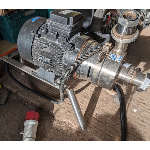 51 - 3 Phase 5.5kw Water Pump - MDM Pumps / AEG -  Came From a Working Brewery and Was Used to Power A 10... 