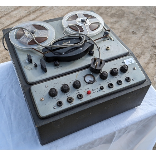 67 - Vintage Brenell Mark 5M Reel to Reel Tape Recorder