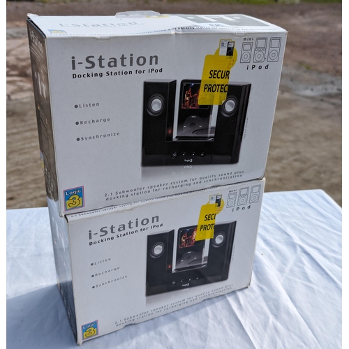 68 - 2 x I-Station ipod Docking Stations - Both Appear Unused In Original Packaging