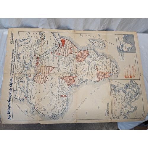 126 - Quantity German WW2 Field Maps With Various Sketches Verso, Along With Qty Military Aeroplane Prints... 