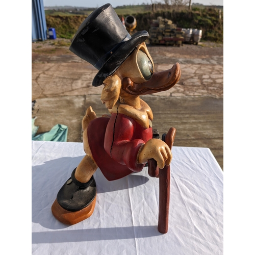 131A - Rare 52CM Disney 1980s Highly Collectable Scrooge Mcduck & Donald Duck 52cm Polyresin Figures  A/F. ... 