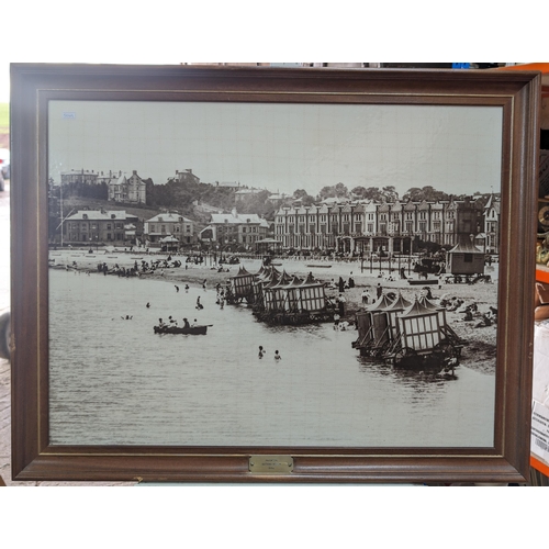 214 - Pair Of Huge Vintage Prints of Paignton 85x68cm