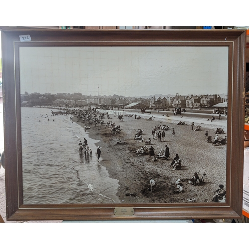 214 - Pair Of Huge Vintage Prints of Paignton 85x68cm