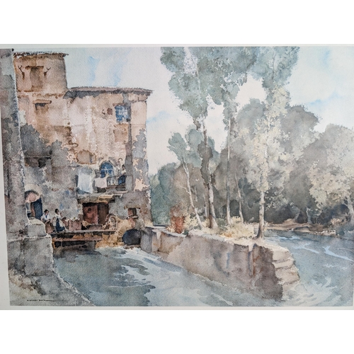 219 - WILLIAM RUSSELL FLINT: (Scottish, 1880 - 1969): A framed and glazed print entitled, 'The Mill, Barba... 