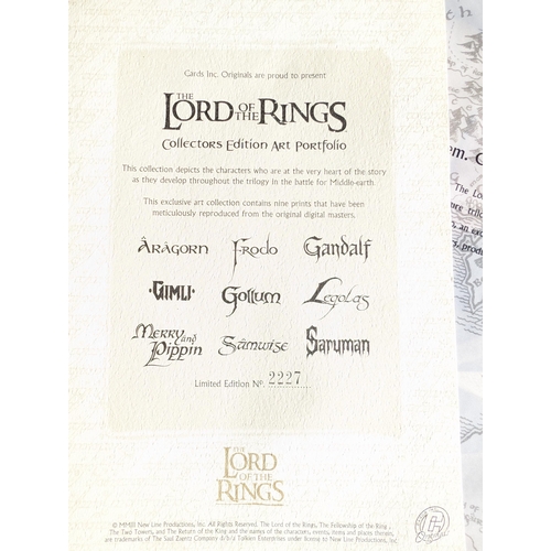 225A - Excellent And New Condition Lord of The rings Limited Edition Folio of Prints (9) Total