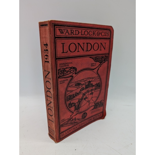 227 - London Hardback Ward Lock and Co's London 1934 Illustrated Guide Book, With Orginal Map