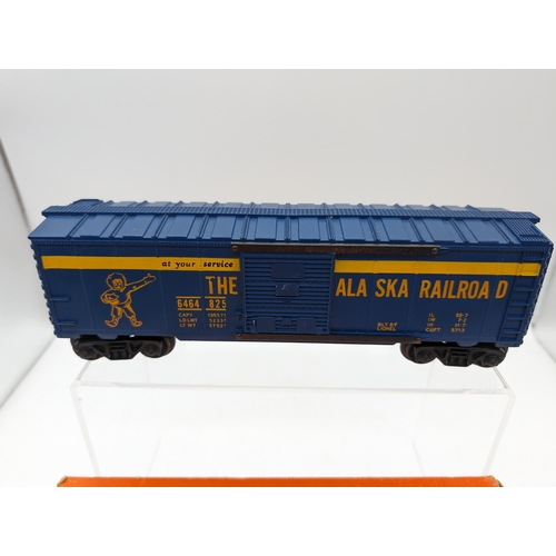 236 - Very Rare Lionel Post War O Gage 1959 6464-825 Alaska Railroad Box Car Type 3 Box Worn No Significan... 