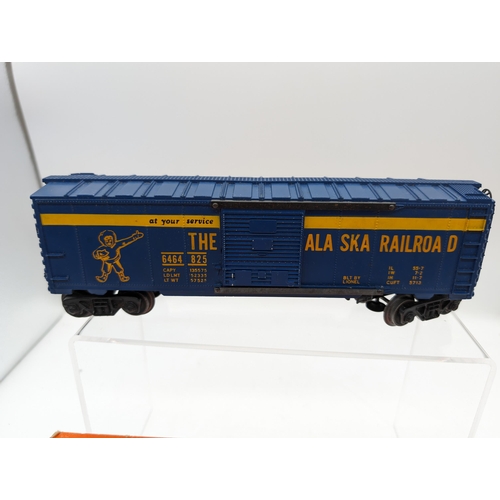 236 - Very Rare Lionel Post War O Gage 1959 6464-825 Alaska Railroad Box Car Type 3 Box Worn No Significan... 