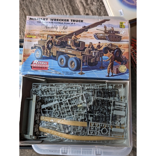 254 - Large Qty Plastic Models Kits / Military / Aviation Etc. Some Appear Started, But appear mostly Comp... 