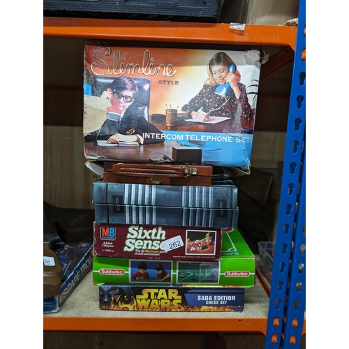 262 - Vintage Boardgame Bundle - Includes Star Wars / Subbuteo Plus Lots More ! Appears Mostly Complete