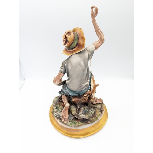 293 - Large Vintage Capodimonte Figure - The Gold Prospector - Has Lost two Fingers However They are prese... 