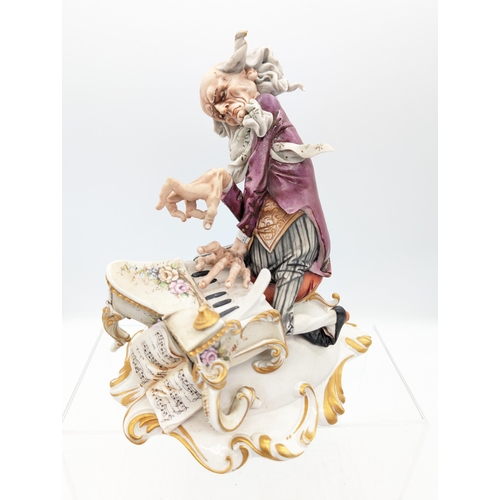 304 - Rare Capodimonte Figure - Grotesque Pianist - Loss to Candlestick - Otherwise Excellent
20x16x20