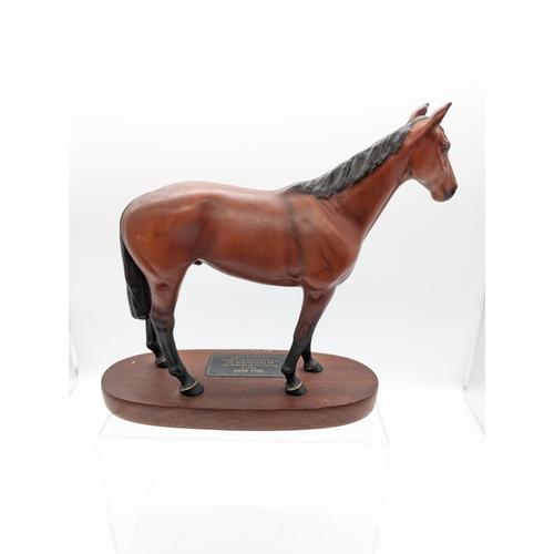 342C - Impressive Beswick Mill Reef On Wooden Plaque - Good Condition