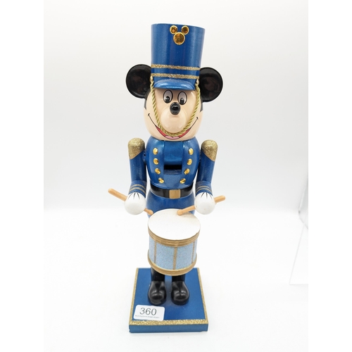 360 - Disney Parks Mickey Mouse Blue Drummer Decorative Christmas Nutcracker