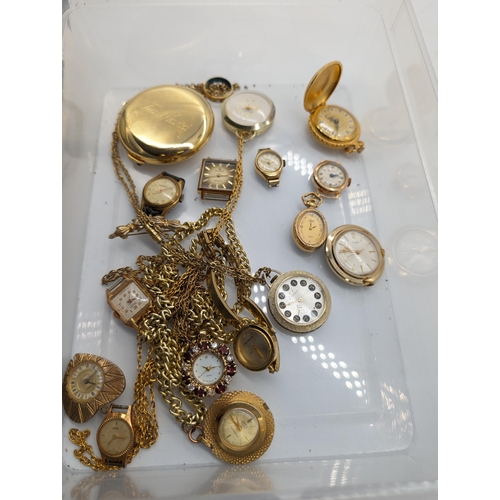 412 - Box Of Various Modern Pocketwatches, Most appear to be running