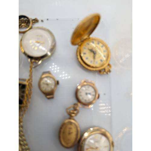 412 - Box Of Various Modern Pocketwatches, Most appear to be running