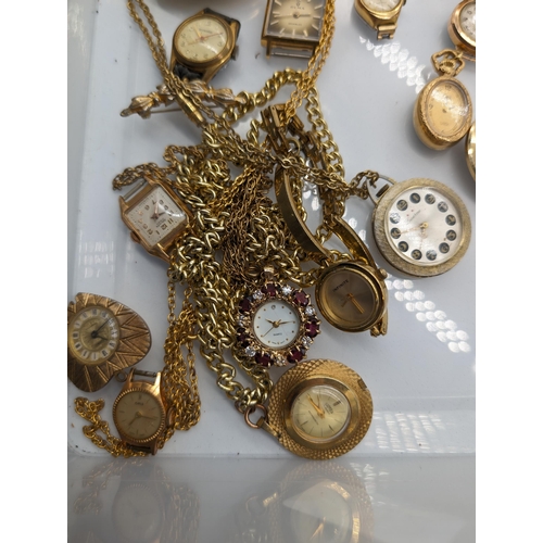 412 - Box Of Various Modern Pocketwatches, Most appear to be running