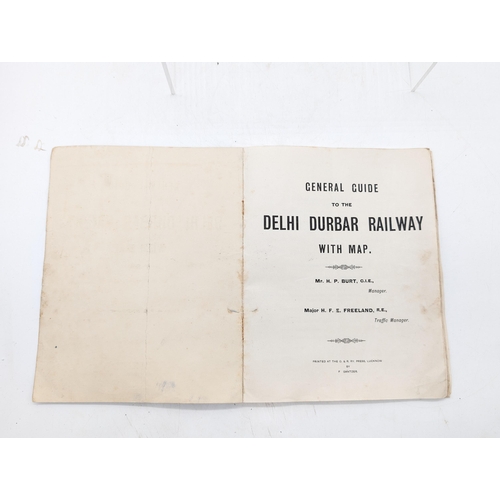 424 - Special Rare Lot - General Guide Delhi Durbar Railway 1911 Appears to have A Leaf Missing But Overal... 