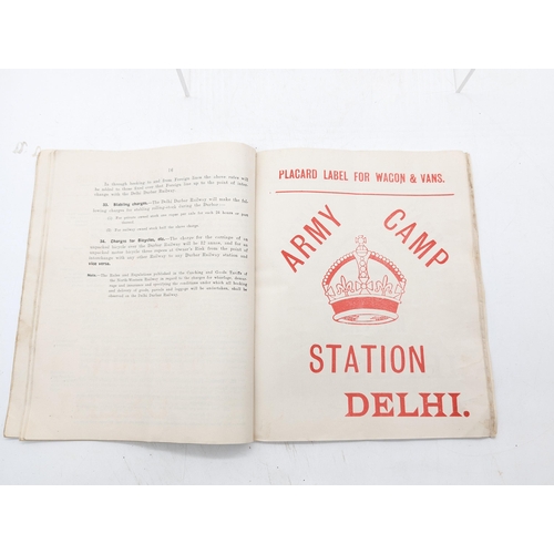 424 - Special Rare Lot - General Guide Delhi Durbar Railway 1911 Appears to have A Leaf Missing But Overal... 