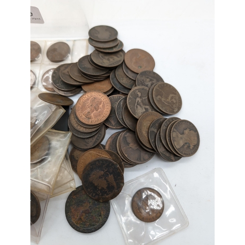 433 - Large Bundle of Pennies and Half Pennies Including Poor Condition Cartwheel Penny.