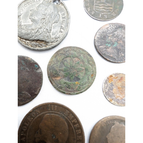 442 - Detectorists Finds - COINS - Antique Coins - Scarce Examples
Including 1856 Napoleon 10 Centimes Wit... 