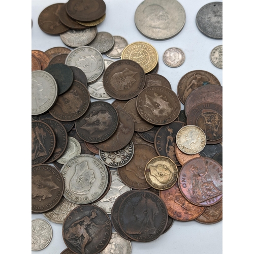 443 - Mixed Bundle Of Vintage / Antique Coins. Some Silver PLus one Cartwheel Penny and One Unidentified J... 