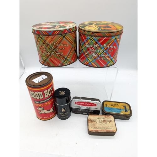 452 - Collection Of Tins, Tobacco, John o Groats Shortbread, JPS Etc