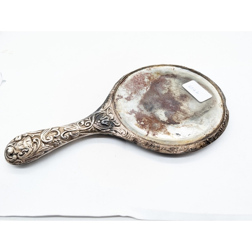 454B - Solomon Blanckensee & Sons Ltd 1912 Sterling Silver Vanity Mirror - Condition Is Poor / unable to me... 