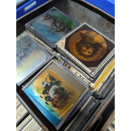 458 - Huge Extensive Collection Of Magic Lantern Slides Over 4 Boxes, Religious, Places of Interest Plus L... 