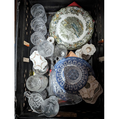 399 - Mixed Large Bundle Cut Glass Items, Ceramics Etc...