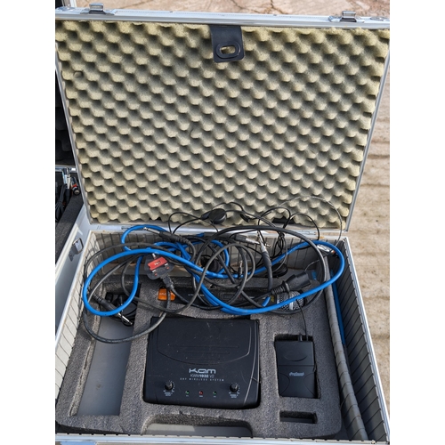 38 - PA System - Pro Sound Mic Etc In Two Metal Carry Cases