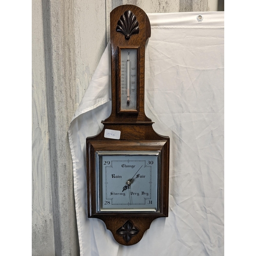 62 - Oak Smiths Barometer - 10 x 60cm