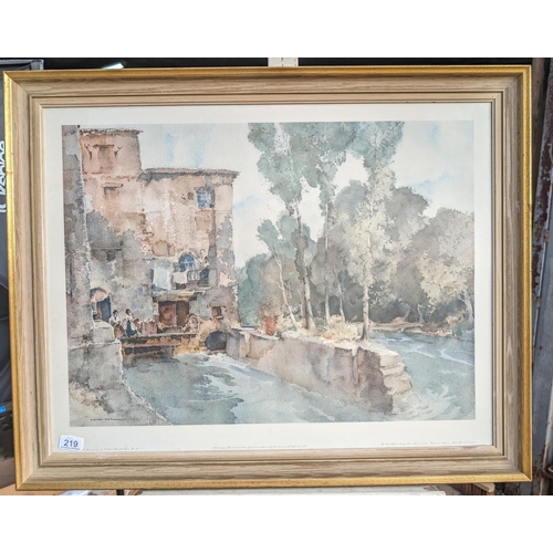 130 - WILLIAM RUSSELL FLINT: (Scottish, 1880 - 1969): A framed and glazed print entitled, 'The Mill, Barba... 