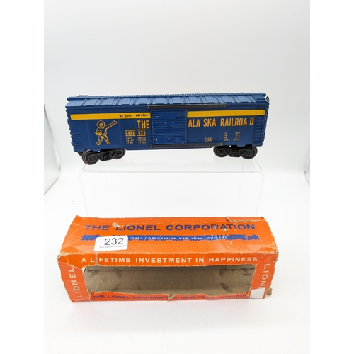 137 - Very Rare Lionel Post War 1959 6464-825 Alaska Railroad Box Car Type 3 O Gage - Note Crack To One Si... 