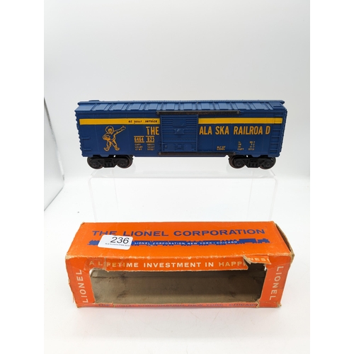 140 - Very Rare Lionel Post War O Gage 1959 6464-825 Alaska Railroad Box Car Type 3 Box Worn No Significan... 