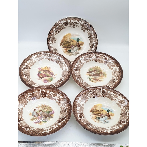 166 - Palissy - Game Series (Birds / Fowl) 4 Shallow Bowls and ONE Deep Bowl - Excellent Condition
23cm