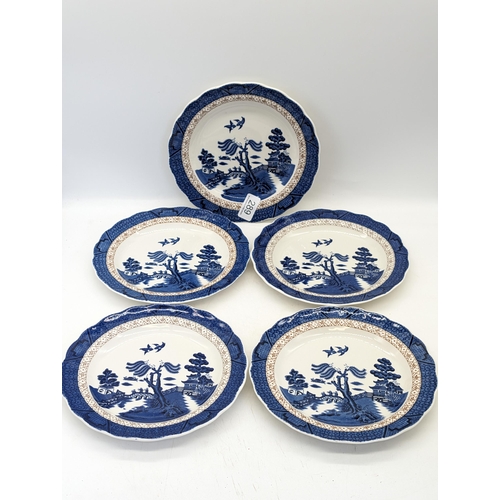 167 - Excellent Booths Real Old Willows Plates (5) All in Good Condition
21cm