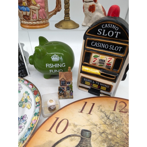 185 - Mixed Ceramics, Clocks, Etc