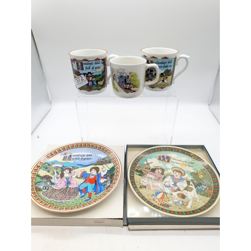 202 - Bundle of Royal Worceseter Porcelain Cups Days Of the Week. Plus a Wedgewood Thomas the Tank Engine ... 