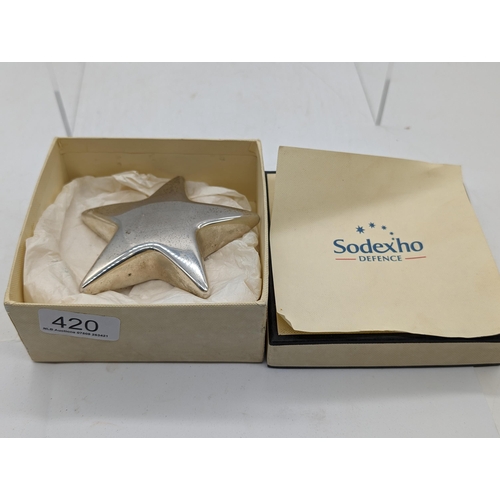 210 - Silverplated Star Paperweight