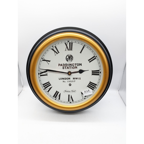 231 - Paddington Station Battery Operated Quartz Wall Clock by Thomas Kent - Railway Interest Quartz
38cm