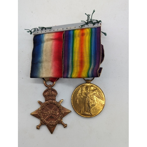 233 - WW1 Royal Garrison Artillery C1920 Medal Group Originals with ribbons - 1914-15 Great War Star victo... 