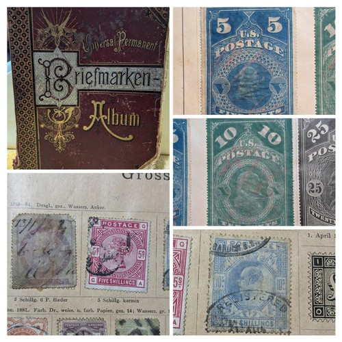 265 - Rare Antique German Stamp Album 1840-1920Appx Owned By German Sculptor Peter Breuer - Best Viewed Pe... 