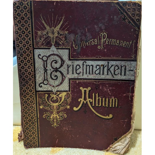 265 - Rare Antique German Stamp Album 1840-1920Appx Owned By German Sculptor Peter Breuer - Best Viewed Pe... 