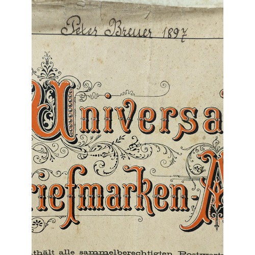 265 - Rare Antique German Stamp Album 1840-1920Appx Owned By German Sculptor Peter Breuer - Best Viewed Pe... 