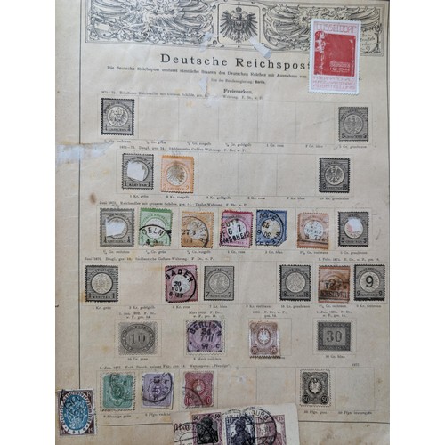 265 - Rare Antique German Stamp Album 1840-1920Appx Owned By German Sculptor Peter Breuer - Best Viewed Pe... 