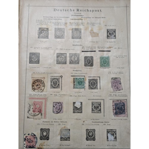 265 - Rare Antique German Stamp Album 1840-1920Appx Owned By German Sculptor Peter Breuer - Best Viewed Pe... 