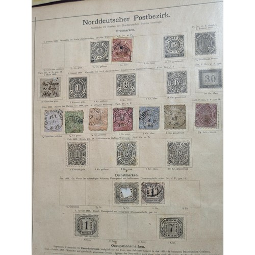 265 - Rare Antique German Stamp Album 1840-1920Appx Owned By German Sculptor Peter Breuer - Best Viewed Pe... 