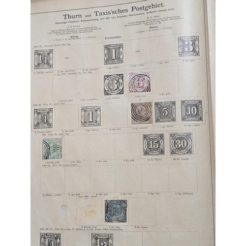 265 - Rare Antique German Stamp Album 1840-1920Appx Owned By German Sculptor Peter Breuer - Best Viewed Pe... 