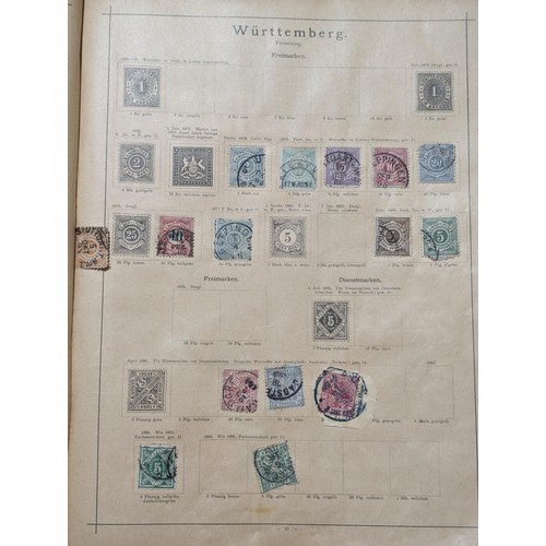 265 - Rare Antique German Stamp Album 1840-1920Appx Owned By German Sculptor Peter Breuer - Best Viewed Pe... 